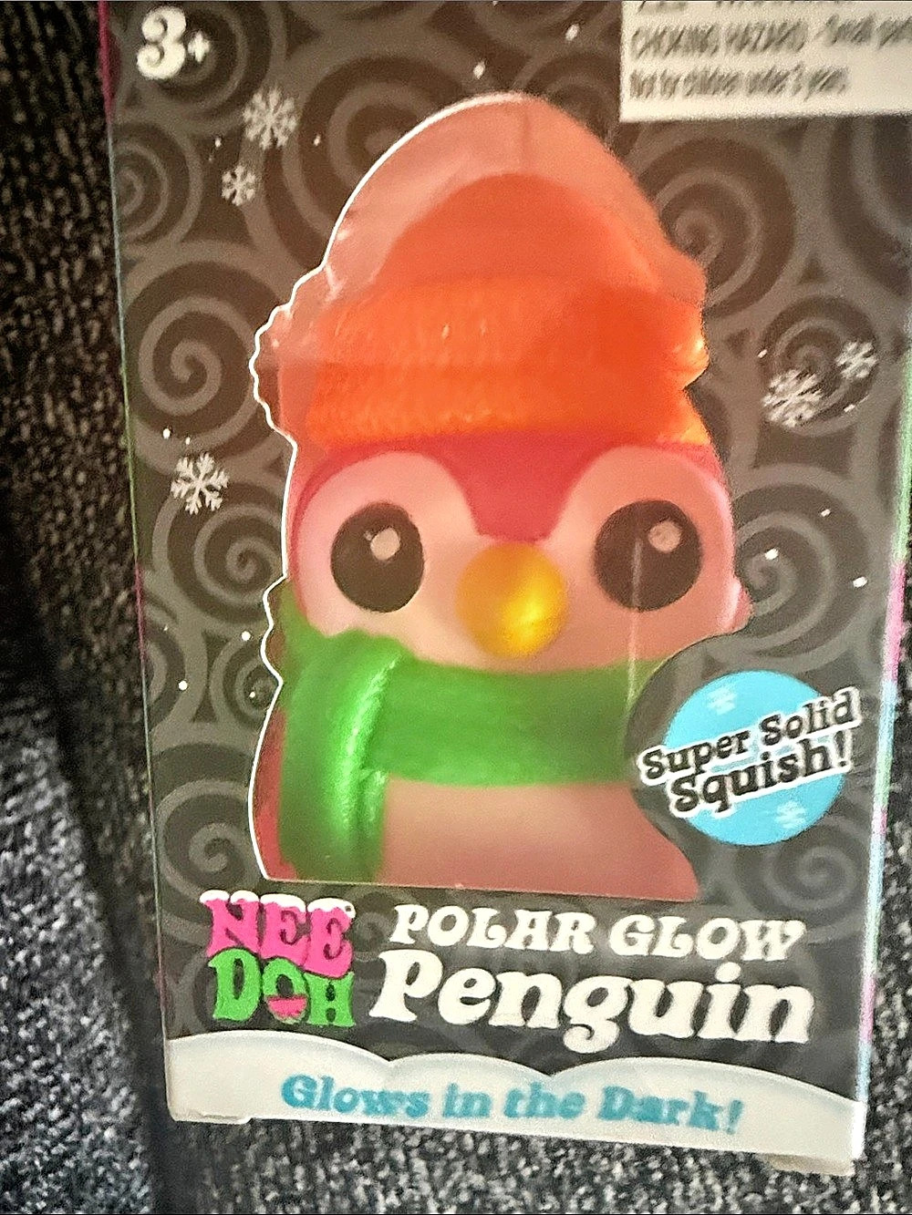 Nee Doh Polar Glow Penguin Glow-in-the-Dark Penguin Toy NWT